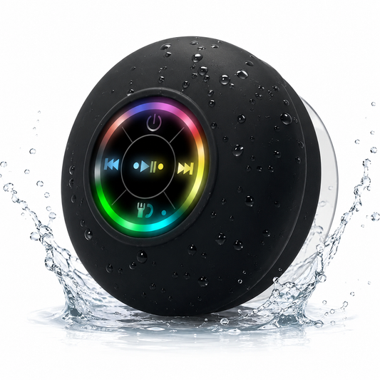 Altavoz Bluetooth Impermiable con Ventosa y Luces LED RGB